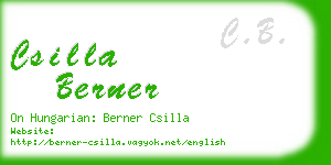 csilla berner business card